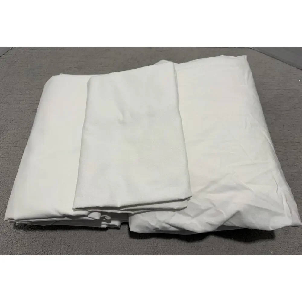 Kohl's The Big One Twin Sheet Set White 3-Piece Twin Flat Fitted Pillowcase